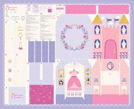 Cut & Sew Storybook Panel -- Once Upon A Time by Stacey Iest Hsu