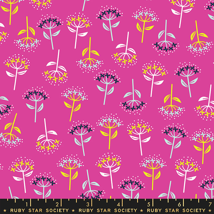 Bloom Flowers in Berry --Adorn by Rashida Coleman-Hale for Ruby Star Society -- Moda Fabric