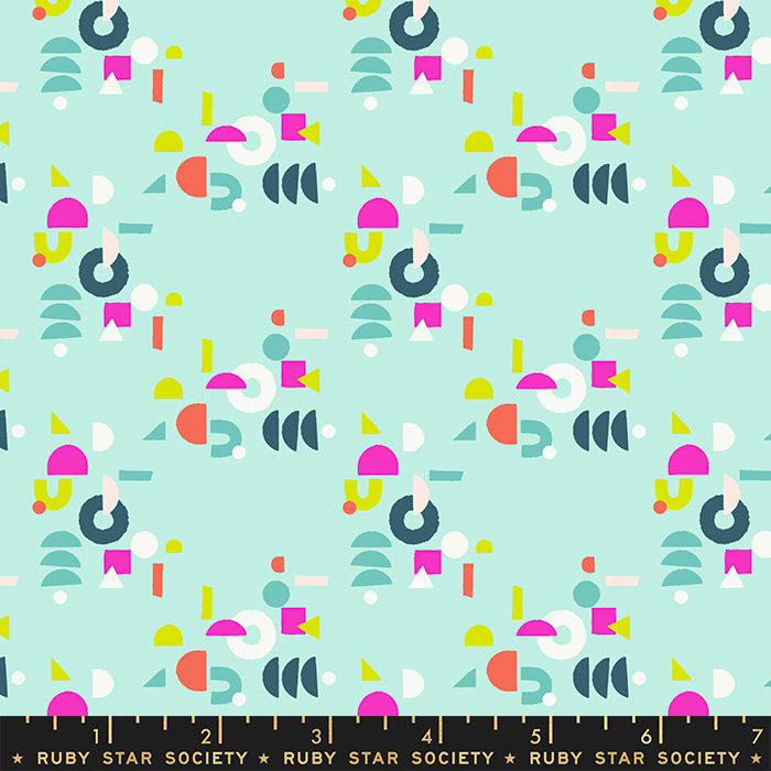 Puzzling Geometric in Frost --Adorn by Rashida Coleman-Hale for Ruby Star Society -- Moda Fabric