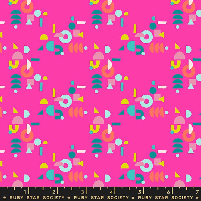 Puzzling Geometric in Berry --Adorn by Rashida Coleman-Hale for Ruby Star Society -- Moda Fabric