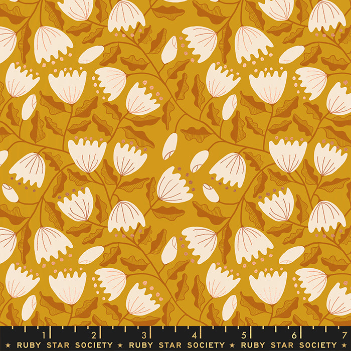 Cup Saucer Vines in Cactus --- Unruly Nature by Jen Hewett for Ruby Star Society -- Moda Fabric