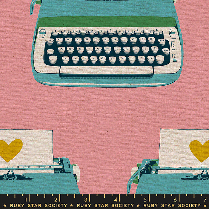 Typewriters in Merry Canvas -- Darlings 2 Ruby Star Society Collaborative -- Moda Fabric