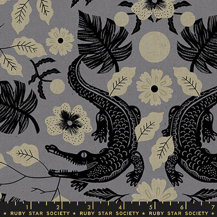 Gator Canvas in Cloud -- Florida Volume 2 by Sarah Watts for Ruby Star Society -- Moda Fabric