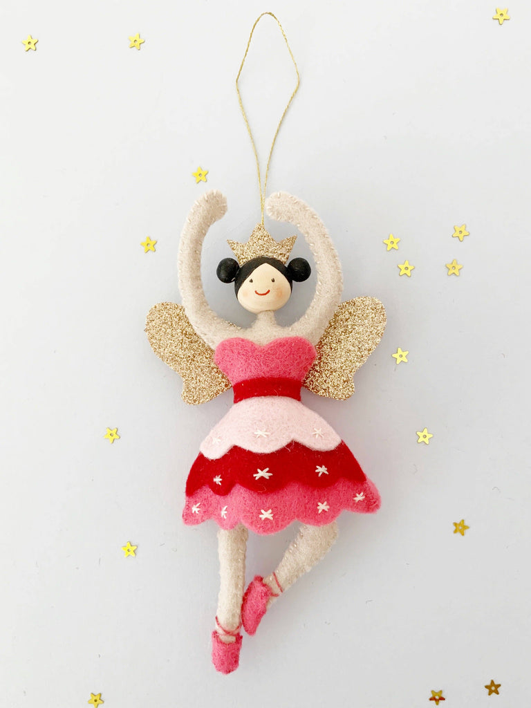 100% wool felt kit for the Sugarplum Fairy ornament