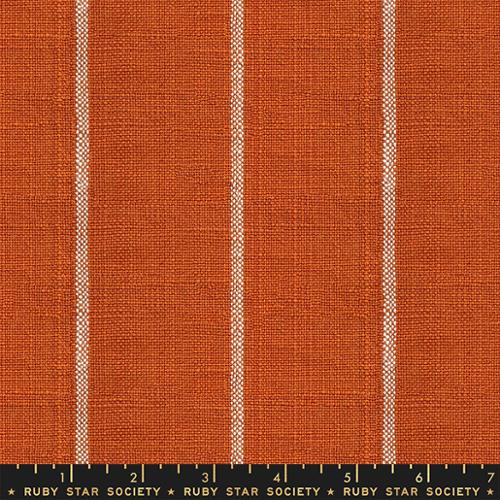Chore Coat Stripe in Pecan -- Warp & Weft Moonglow -- Alexia Abegg for Ruby Star Society -- Moda Fabrics