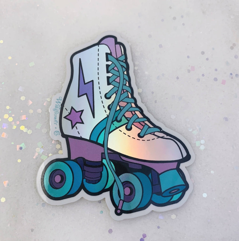 Rollerskate Sticker - Holographic