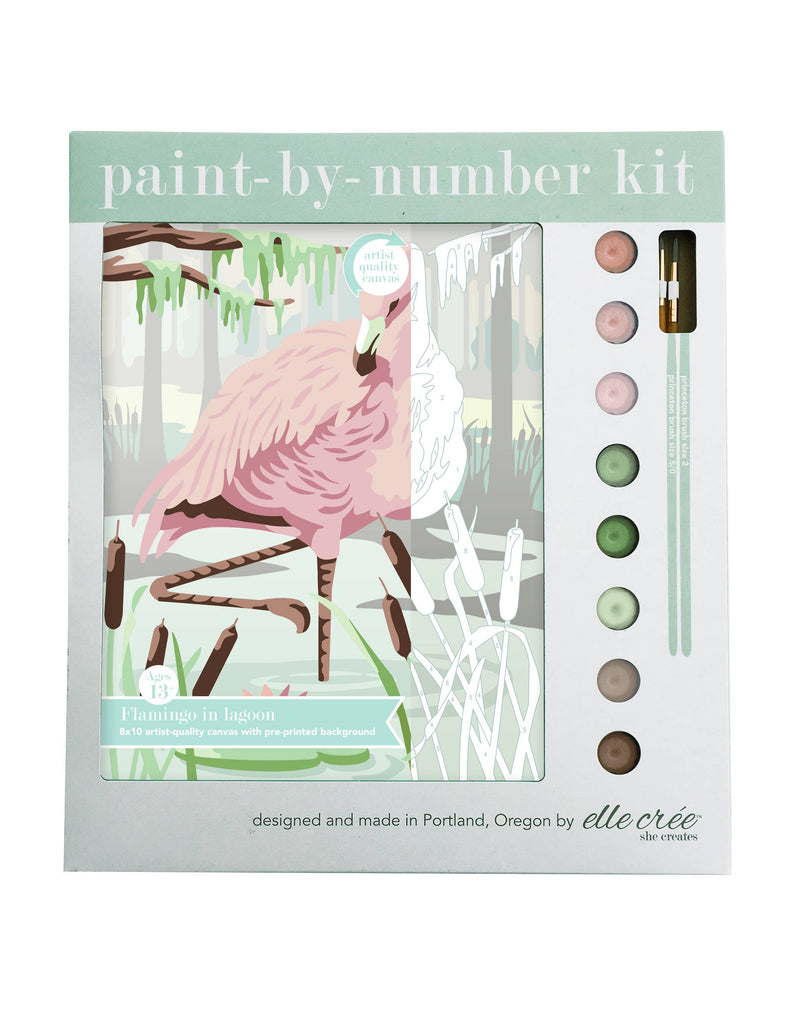 Flamingo in Lagoon Paint-by-Number Kit