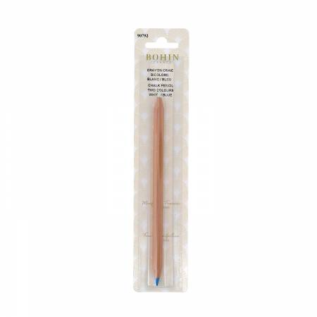 Dressmakers Bi Colored Marking Pencils White and Blue -- Bohin