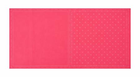 Cosmo Sashiko Cotton & Linen Precut Fabric - Kasuri - Rose -- Lecien