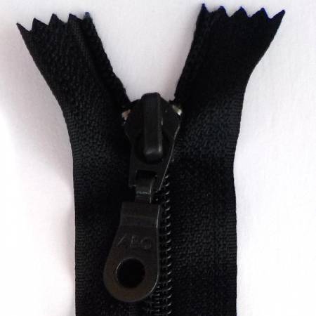 14in Zipper Jet Black Closed Bottom -- Among Brenda's Quilts & Bags