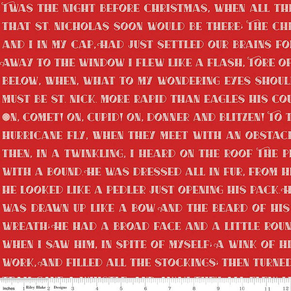 Nicholas Twas the Night Red -- Nicholas by J. Wecker Frisch for Riley Blake Designs