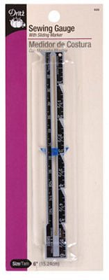 Sewing Gauge 6in w/Sliding Maker -- Dritz