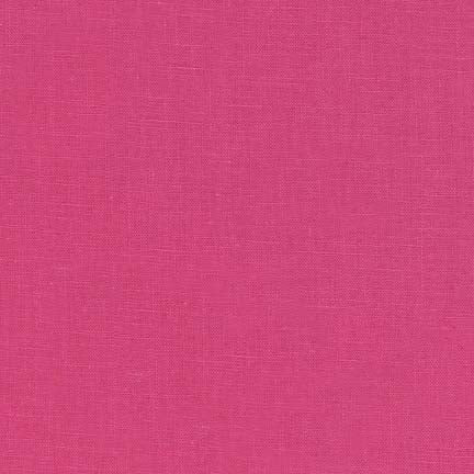 Essex Linen Yarn Dyed in Hot Pink --- Robert Kaufman Fabrics