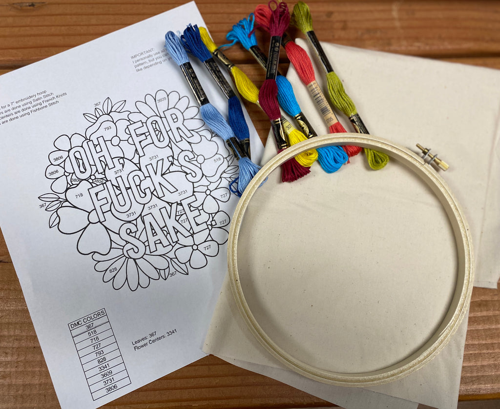 Bad Words Embroidery Kit