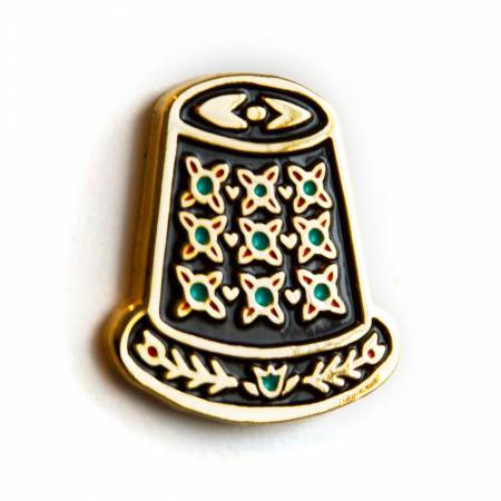 Thimble Enamel Pin -- Maker Valley