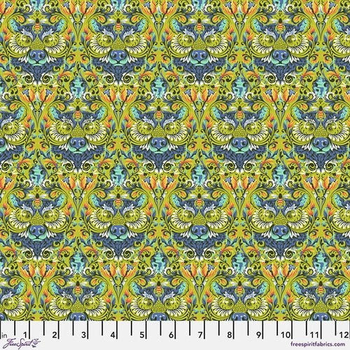 Bear with Me in Glow -- Tiny Beasts by Tula Pink -- Free Spirit Fabrics