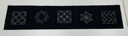 Sashiko 5- Pattern Sampler in Navy