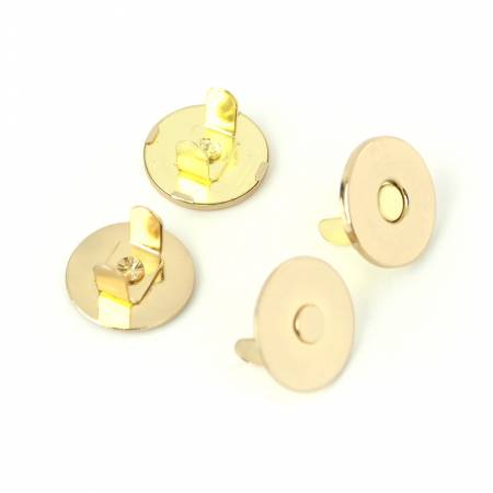 Two Magnetic Snaps 3/4" Gold --- Sallie Tomato