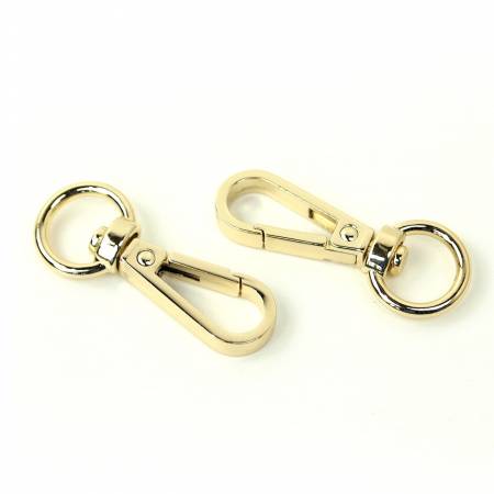 Two Swivel Hooks 1/2" Gold --- Sallie Tomato