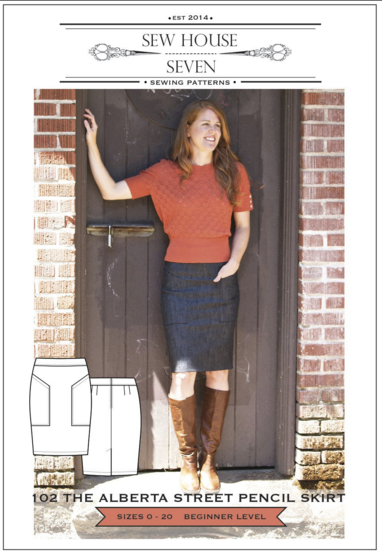 The Alberta Street Pencil Skirt Sewing Pattern - Sew House Seven The Alberta Street Pencil Skirt Sewing Pattern - Sew House Seven