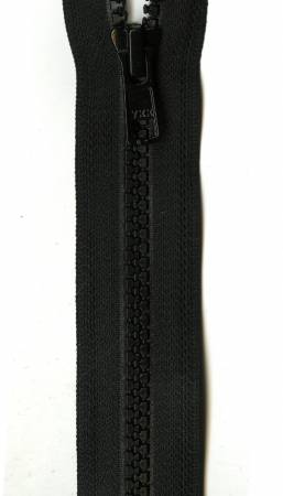 Vislon 1-Way Separating Zipper 20in Black -- YKK