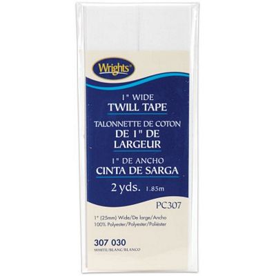 Twill Tape 1in x 2yd White