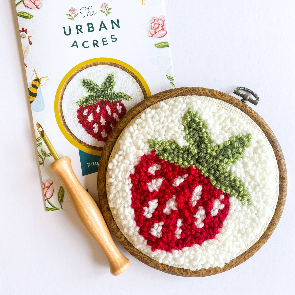 Strawberry Begin To Punch Needle Kit