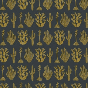 Desert in Moonlit Canvas Metallic -- All Through the Land by Amelie Mancini for Cotton + Steel
