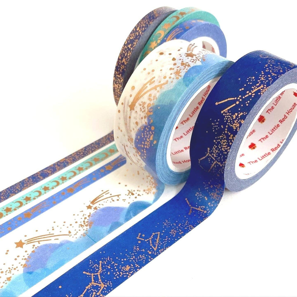 Gold Foil Starry Night Washi Tape Set