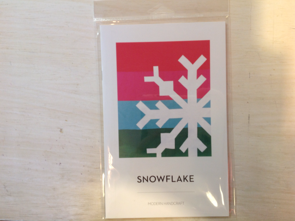 Modern handcraft snowflake quilt pattern