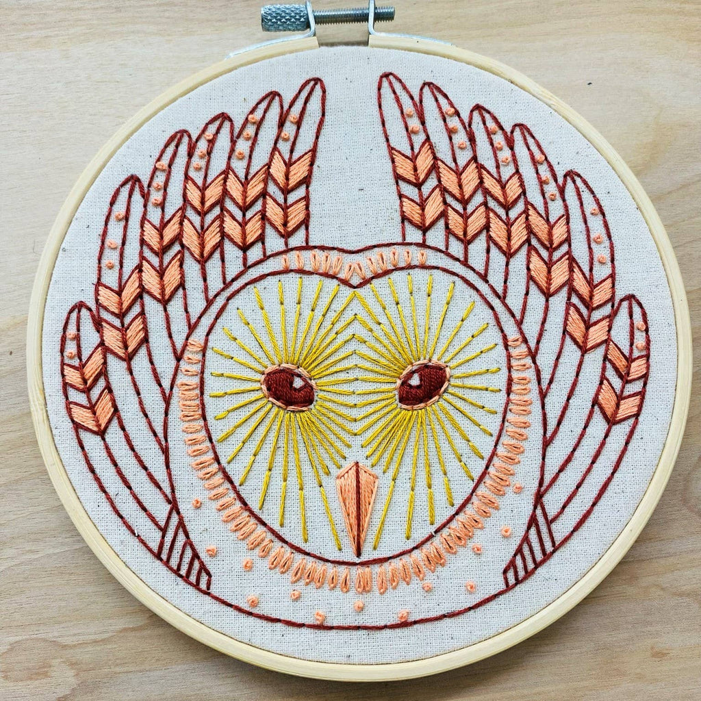 NEW! Barn Owl Embroidery Kit