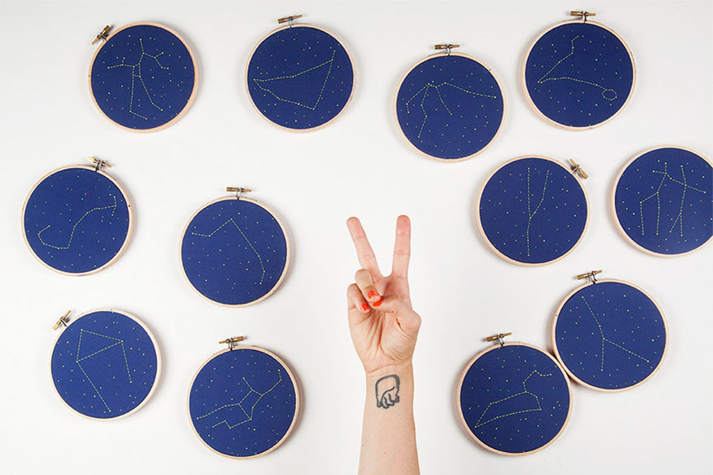 Zodiac Calendar Embroidery Kit by Miniature Rhino