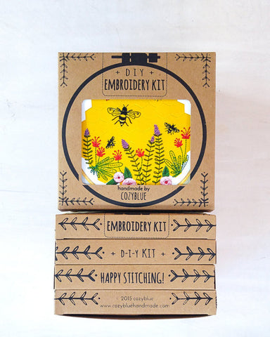 Bee Lovely Embroidery Kit by Cozy Blue