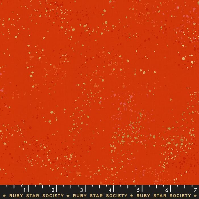 Speckled Metallic Warm Red -- Basics -- Ruby Star Society for Moda Fabrics