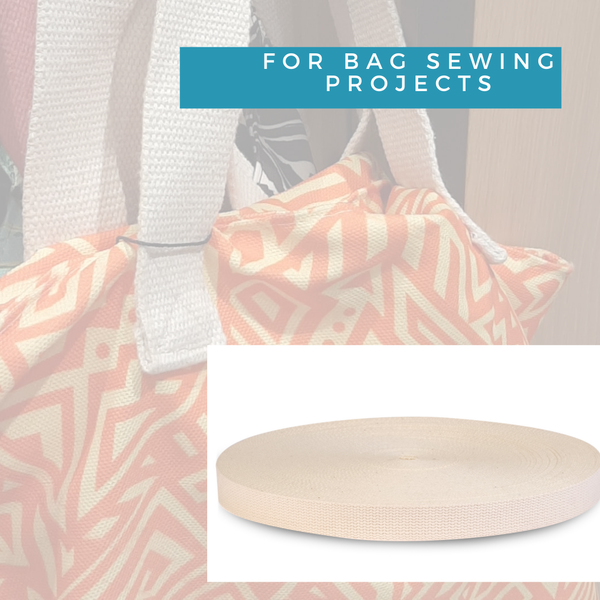 1.25 Inch Natural- Heavy Cotton Webbing Strap DIY