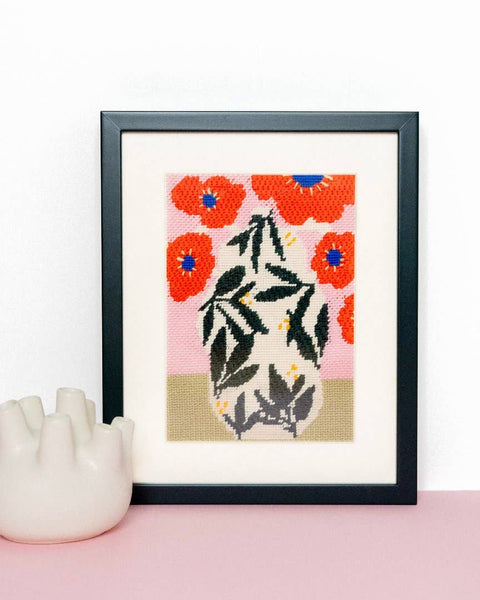Poppy Pot Needlepoint Kit