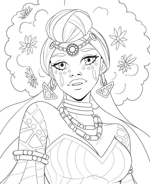Magical Girl's Self-Care Coloring Book by Jacque Aye