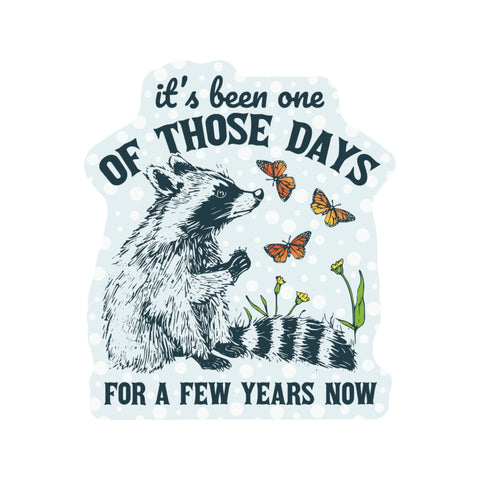 Mental Health Butterfly Raccoon High Quality Vinyl Sticker