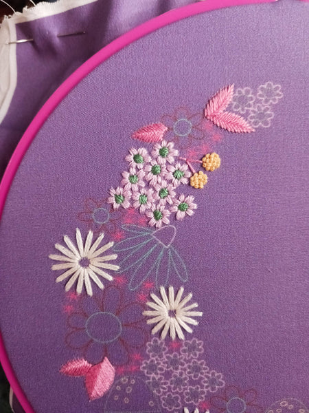 flora luna embroidery kit