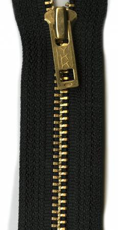 Antique Brass 18" Separating Zipper --  Assorted colors