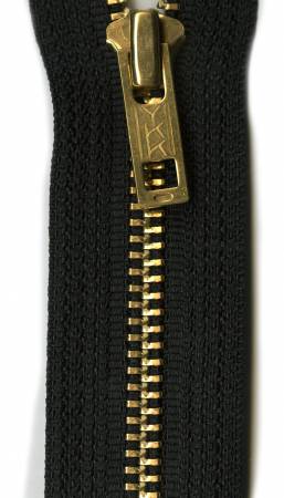 Brass 1-Way Separating Zipper 24in