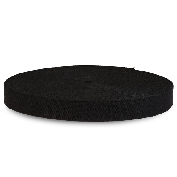 1.5"  Black Heavy Cotton Webbing for Sewing Roll
