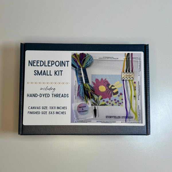 Bee & Bloom — Modern Needlepoint Kit (Small Design)