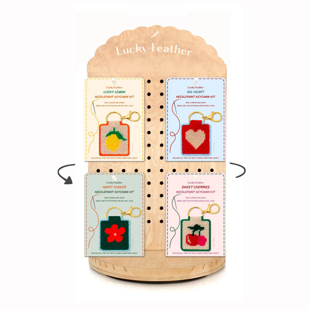 Needlepoint Keychain -- Assorted Styles