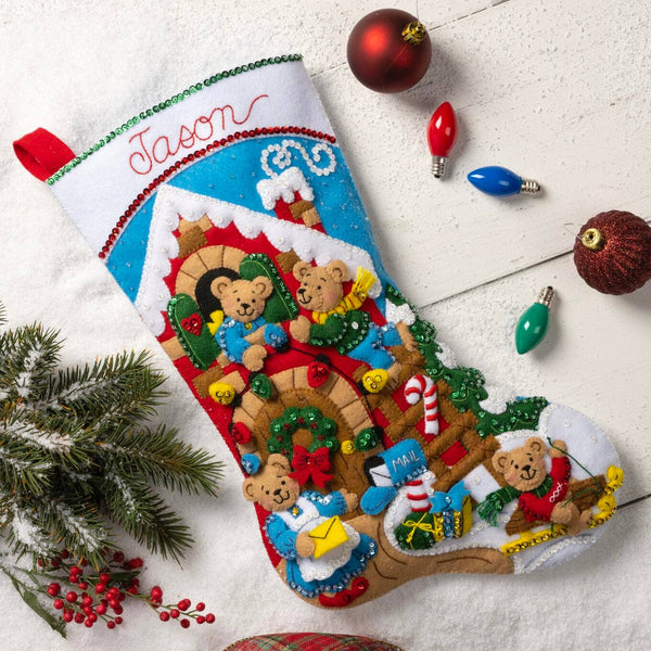 Bucilla ® Seasonal Felt Stocking Kit Bear-y Merry Christmas