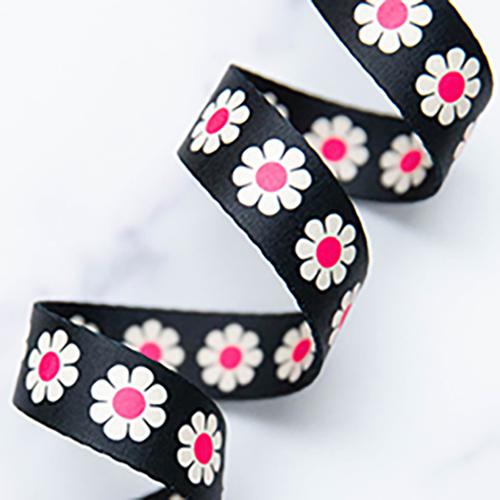 Webbing 1" Daisy in Hot Pink  -- Stitch Supply Co.