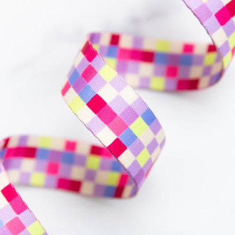 Webbing 1" Pixels by Sarah Watts -- Stitch Supply Co.