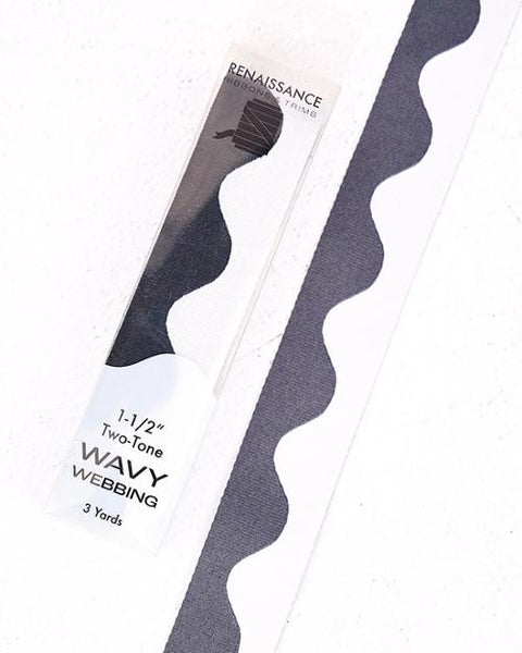 Wavy Webbing 1.5x3yd (Assorted Colors) -- Renaissance Ribbons Inc