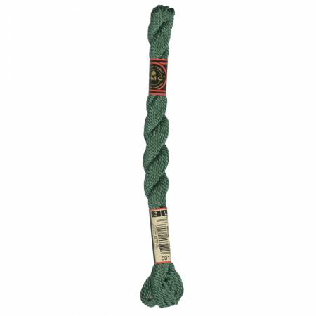 Pearl Cotton Skein Size 3 Dark Blue Green #501 - DMC