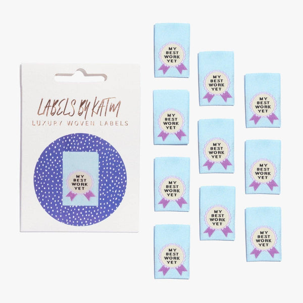 My Best Work Yet Woven Sewing Labels | Kylie + The Machine